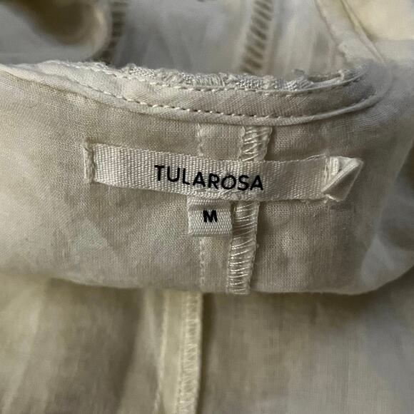 Tularosa Rocky Embroidered Eyelet Lace Wrap Around Tie Bodice Mini Dress - Picture 5 of 8